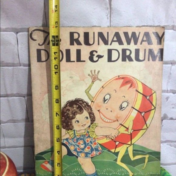 ANTIQUE The Runaway Doll & Drum By Bert Delevy Antique First Edition 1920's - Picture 8 of 10